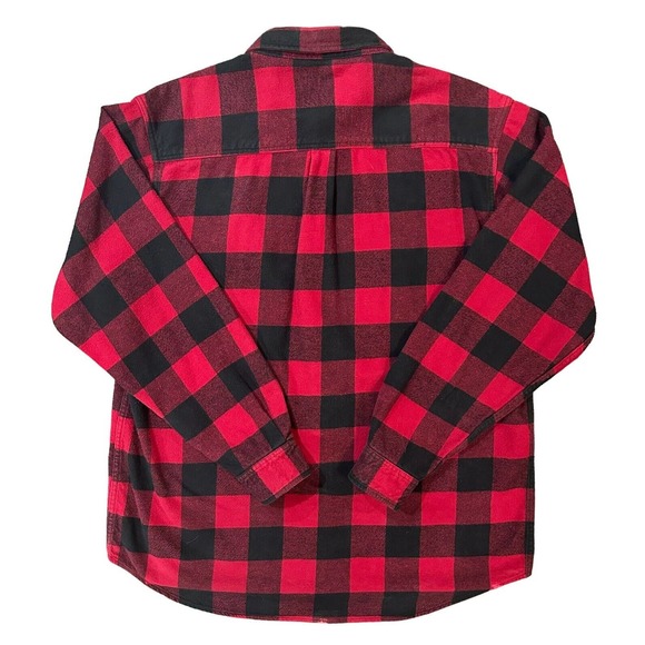Vintage Field & Stream Red Black Plaid Flannel Mens Long Sleeve Button Shirt XXL - Picture 2 of 16